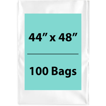 44X48 inches Clear Flat Poly Bags 2Mil Open Top (LDPE)